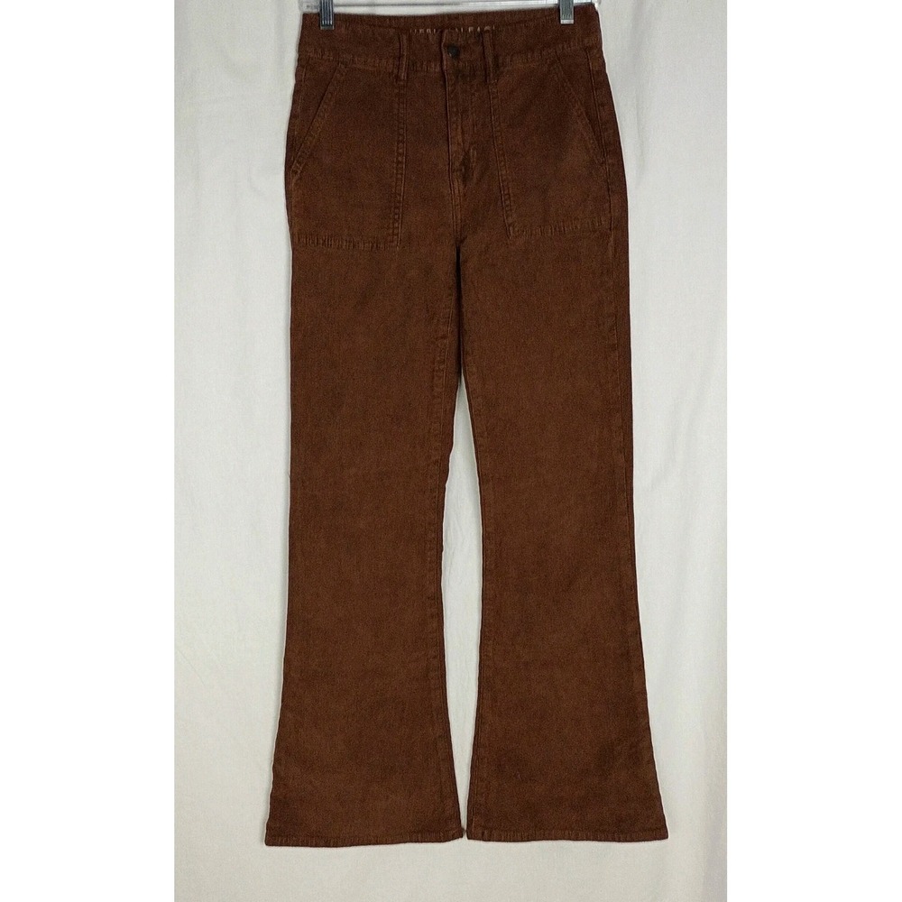 American Eagle Super Stretch Corduroy Flare Pants Brown Size 2 Super High Rise